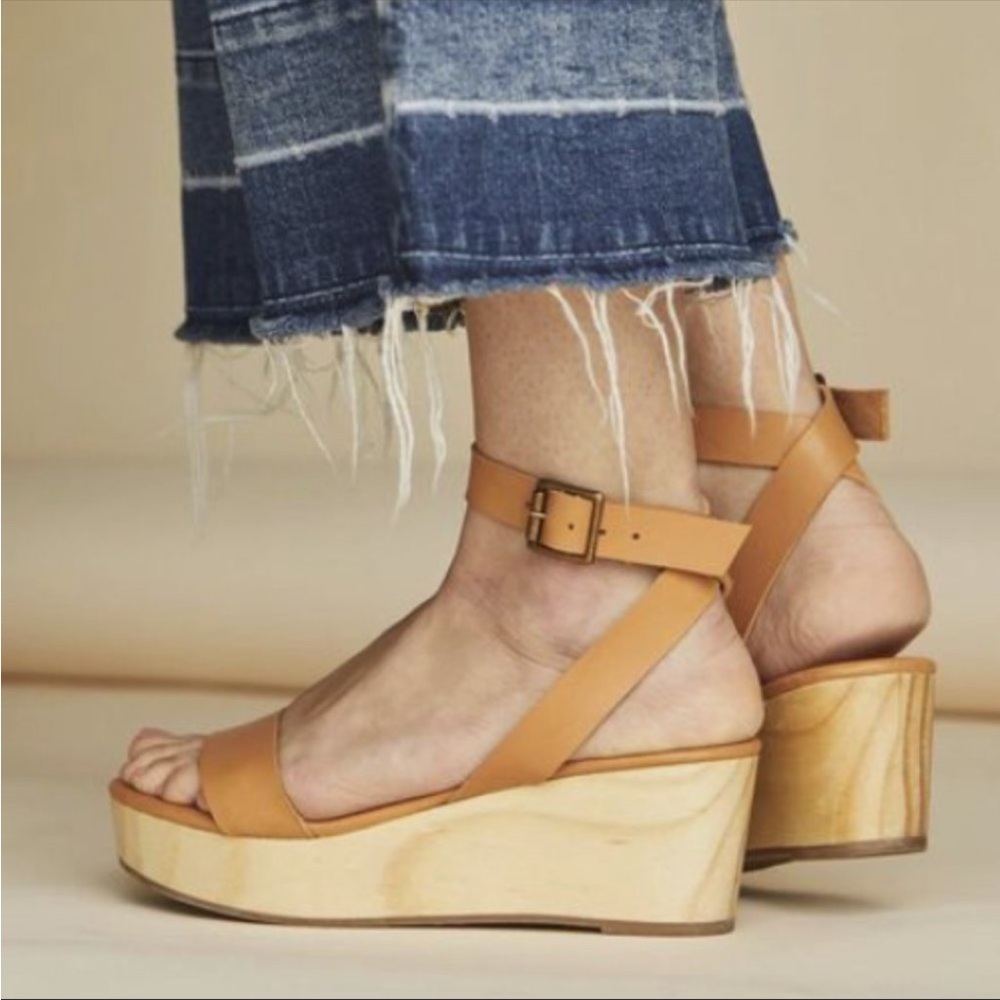 Nisolo Sarita Wedge wooden heels clogs